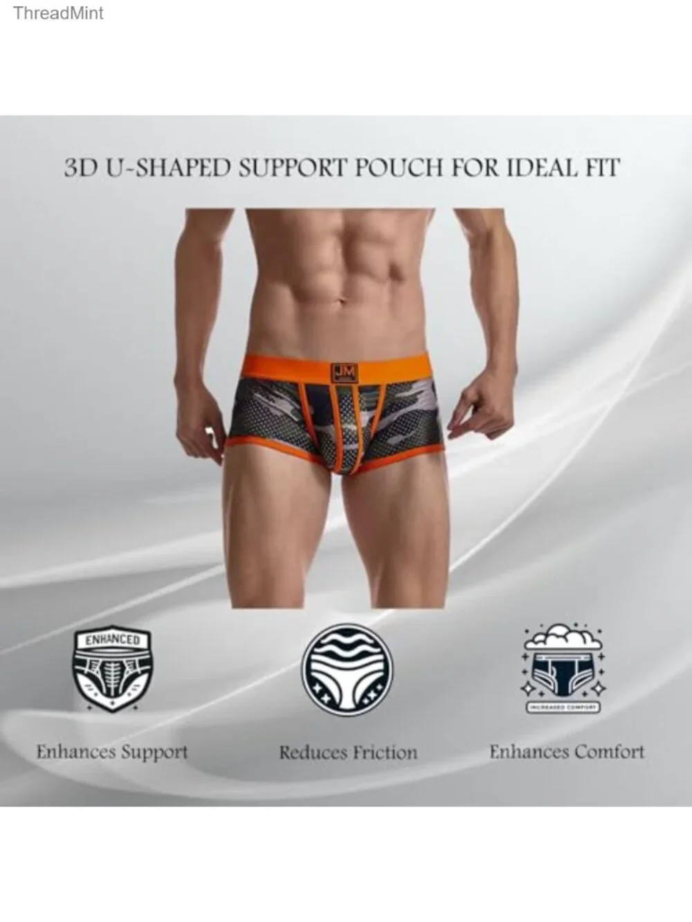 Men's Boxer Briefs Breathable Slim Fit Cotton Blend Underwear